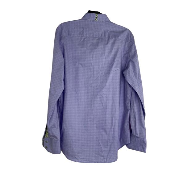 Robert Graham Tailored Fit Light Purple plaid Long sleeve button down Medium - Picture 6 of 16